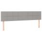 Preview: Boxspringbett mit Matratze & LED Hellgrau 120x190 cm Stoff