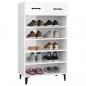 Preview: Schuhschrank Hochglanz-Weiß 60x35x105 cm Holzwerkstoff
