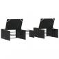 Preview: Sonnenliegen 2 Stk. mit Tisch Schwarz Poly Rattan