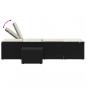 Preview: Sonnenliegen 2 Stk. mit Tisch Schwarz Poly Rattan