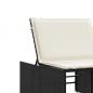 Preview: Sonnenliegen 2 Stk. mit Tisch Schwarz Poly Rattan