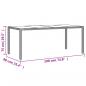 Preview: Gartentisch mit Glasplatte Schwarz 190x90x75 cm Poly Rattan