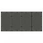 Preview: Gartentisch mit Glasplatte Schwarz 190x90x75 cm Poly Rattan
