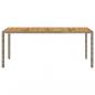 Preview: Gartentisch mit Akazienholz-Platte Grau 190x90x75cm Poly Rattan