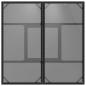 Preview: Gartentisch mit Glasplatte Schwarz 80x80x75 cm Poly Rattan