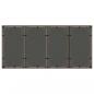 Preview: Gartentisch mit Glasplatte Braun 190x90x75 cm Poly Rattan