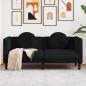 Preview: ARDEBO.de - Sofa mit Kissen 2-Sitzer Schwarz Samt