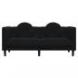 Preview: Sofa mit Kissen 2-Sitzer Schwarz Samt