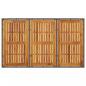 Preview: Gartentisch mit Akazienholz-Platte Grau 150x90x75cm Poly Rattan