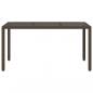 Preview: Gartentisch mit Glasplatte Braun 150x90x75 cm Poly Rattan