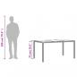 Preview: Gartentisch mit Glasplatte Braun 150x90x75 cm Poly Rattan