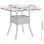 Preview: Gartentisch mit Akazienholz-Platte Grau 80x80x75 cm Poly Rattan