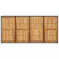 Preview: Gartentisch mit Akazienholz-Platte Schwarz Poly Rattan