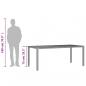 Preview: Gartentisch mit Akazienholz-Platte Schwarz Poly Rattan
