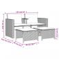Preview: Gartensofa 2-Sitzer mit Tisch und Hockern Hellgrau Poly Rattan