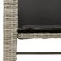 Preview: Gartensofa 2-Sitzer mit Tisch und Hockern Hellgrau Poly Rattan