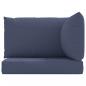 Preview: Palettenkissen 3 Stk. Marineblau Oxford-Gewebe