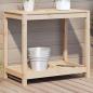 Preview: ARDEBO.de - Pflanztisch mit Ablage 82,5x50x75 cm Massivholz Kiefer