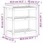 Preview: Pflanztisch mit Ablagen 82,5x45x86,5 cm Massivholz Kiefer