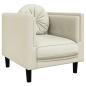 Preview: Sessel mit Kissen Creme Samt
