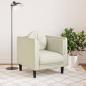Preview: Sessel mit Kissen Creme Samt