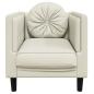 Preview: Sessel mit Kissen Creme Samt