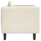 Preview: Sessel mit Kissen Creme Samt