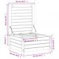 Preview: Gartenhocker Wachsbraun 62x63,5x32 cm Massivholz Kiefer