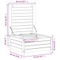 Preview: Gartenhocker 62x63,5x32 cm Massivholz Kiefer