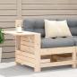 Preview: ARDEBO.de - Gartensofa mit Armlehne und Kissen Massivholz Kiefer