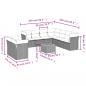 Preview: 11-tlg. Garten-Sofagarnitur mit Kissen Schwarz Poly Rattan