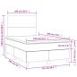 Preview: Boxspringbett mit Matratze & LED Taupe 120x190 cm Stoff