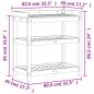 Preview: Pflanztisch mit Ablagen Braun 82,5x45x86,5 cm Massivholz Kiefer