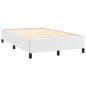 Preview: Boxspringbett mit Matratze & LED Weiß 120x190 cm Kunstleder