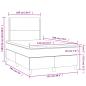 Preview: Boxspringbett mit Matratze & LED Weiß 120x190 cm Kunstleder