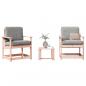 Preview: ARDEBO.de - 3-tlg. Garten-Lounge-Set Massivholz Douglasie