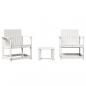 Preview: 3-tlg. Garten-Lounge-Set Weiß Massivholz Kiefer