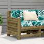 Preview: ARDEBO.de - Gartensofa mit Armlehne 69x62x70,5 cm Kiefernholz Imprägniert