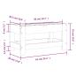 Preview: Gartenhocker 62x30x32 cm Massivholz Kiefer