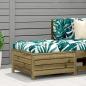 Preview: ARDEBO.de - Gartenhocker 62x63,5x32 cm Kiefernholz Imprägniert