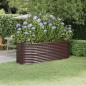 Preview: ARDEBO.de - Hochbeet Pulverbeschichteter Stahl 224x80x68 cm Braun
