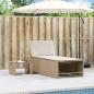 Preview: Sonnenliegen 2 Stk. mit Tisch Beige Poly Rattan