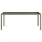 Preview: Gartentisch mit Glasplatte Grau 190x90x75 cm Poly Rattan