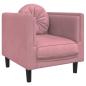 Preview: Sessel mit Kissen Rosa Samt