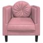 Preview: Sessel mit Kissen Rosa Samt