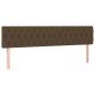 Preview: Boxspringbett mit Matratze & LED Dunkelbraun 200x200 cm Stoff