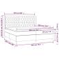 Preview: Boxspringbett mit Matratze Dunkelbraun 200x200 cm Stoff