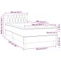 Preview: Boxspringbett mit Matratze & LED Blau 100x200 cm Stoff