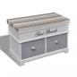 Preview: ARDEBO.de - Schrank Sitzbank Truhenbank +Kissen+2 Schublade