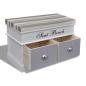 Preview: Schrank Sitzbank Truhenbank +Kissen+2 Schublade
